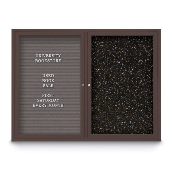 Corkboard, 72"x36", Deep Burgundy/Black